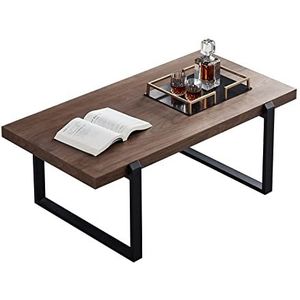 Kleine salontafel Rustieke industriële stijl salontafel rechthoek cocktail tafel, moderne eind tafel met metalen frame for woonkamer, 47 inch Kleine Theetafel