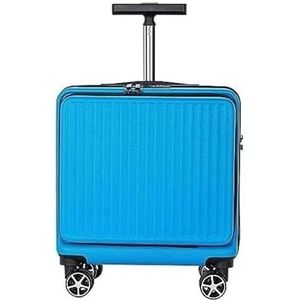 Koffer 16 Inch Koffers Zakenreizen Instappen Handbagage Krasbestendig Hard Met Wielen Bagage (Color : B, Size : 16 in)