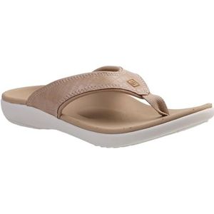 Spenco Yumi Mojave Flipflop voor dames, taupe, 40 EU Breed