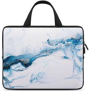 Aquarel Marmeren Laptop Tas Duurzaam Waterdicht Notebook Draagtas Computer Tas Aktetas 15 inch