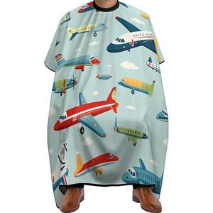 Salon Cape Vliegtuig Patroon Kapper Cape Premium Haar Snijden Cape Professionele Kappers Jurk Voor Kappers Kapper Accessoires Thuis 140x168cm