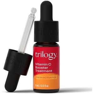 Trilogy Vitamine C Booster behandeling, 15 ml - voor een doffe huid - intense twee weken verhelderende oplossing met 6% vitamine C, hyaluronzuur en madeliefje - gemaakt in Nieuw-Zeeland - Schoon