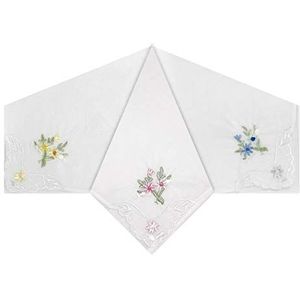 Warwick & Vance Zakdoeken van 100% katoen in doos voor vrouwen/dames, meerkleurig, eenheidsmaat, Meerkleurig, One Size