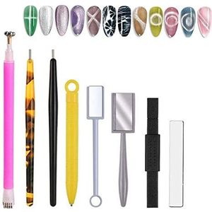 JIUAI - Cat Eye Magnetische Nagellak Set - 8-Delige Set - Nagelkunst Gereedschap