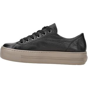Paul Green Sneaker 4790-522, glad leer, zwart, dames, zwart, 40.5 EU