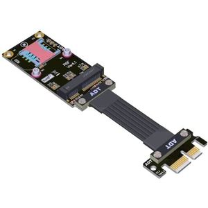 Allowish PCIe 4.0 X1 naar MINI PCIe Verlengkabel Ondersteuning Draadloze Netwerkkaart (5cm)