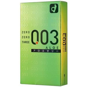 Okamoto 003 | Condooms | Aloë Jelly 10 stuks (Japanse import)