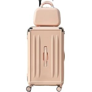 Trolley Case Koffer Bagagesets 2-delig, Duurzame Bagagesets Handbagagekofferset Voor Dames En Heren Bagage Lichtgewicht (Color : D, Size : 24in)