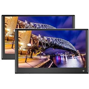 Draagbare dvd-speler voor videospelers op hoofdsteunen in auto's 3 + 32GB Auto Hoofdsteun Monitor Touch Screen 4K 1080P 11/12/13 Inch achterbank Auto Video Player HDMI Out met HD-roterend scherm (Col