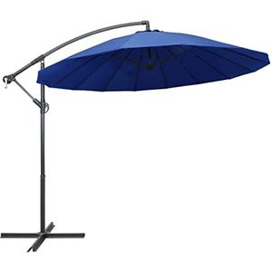 DIGBYS Hangende parasol blauw 3 m aluminium paal
