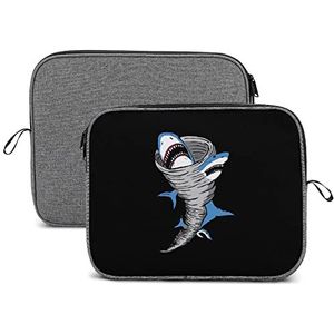 Shark Tornado Laptop Sleeve Case Beschermende Notebook Draagtas Reizen Aktetas 14 inch