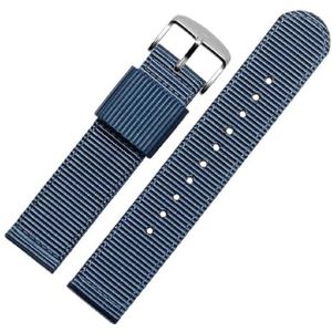 Pgqjfks Nylon band 18/20/22/24mm universele canvas riem voor mannen en vrouwen, stalen gesp, 18mm, Nylon