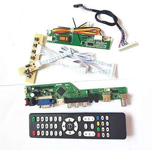 Voor LTN141W1-L03/L04 1CCFL 30Pin LVDS T.V53 controller board VGA HDMI AV USB Remote+Inverter+toetsenbord LCD display panel DIY kit (LTN141W1-L04)