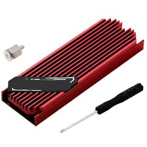 IFFSUEVL Aluminium koellichaam voor SSD M2 2280 harde schijf met warmtepad (rood A)