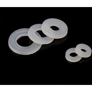 Stervormige tandborgringen, 100 stuks witte/zwarte kunststof nylon ring met geplateerde vlakke afstandsringen en afdichtingen M2-M8(White,M4)