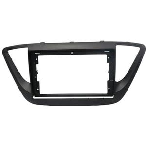 Voor Hyundai Voor Verna Voor Accent Voor Solaris 2016 2017 2018 9 Inch Autoframe Fascia-adapter Radio Dakset Fascia's Auto Fascia Radio Paneel(Black frame)