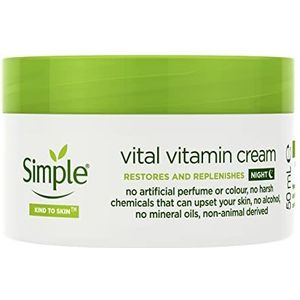 Simple - Kind to Skin - Vital Vitamin Night Cream - Gezichtscrème - Hypoallergeen
