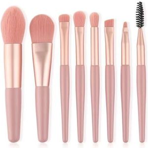 8-delige make-upborstelset Make-up concealerborstel Blush Losse poederborstel Oogschaduw Foundation Brush Beauty Tools (Size : Pink)