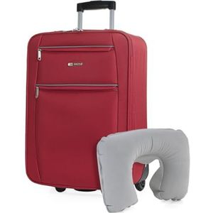 ITACA - Stijve Cabine Suitcase 20 Klein Reis Koffer met Wielen - EVA Hand Koffer 55x40x20 met Telescoopsteel - Lichtgewicht Cabin Max Hanbagage Luggage met TSA-cijferslot T71950B, Rood