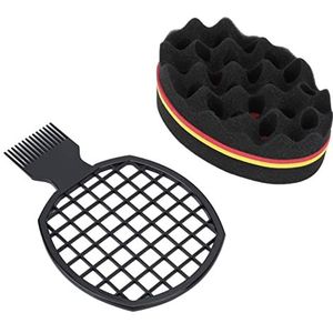 Kam voor Krullend Haar, Spons voor Krullend Haar Om Beschadiging van de Hoofdhuid Te Voorkomen, Zacht Plastic voor Thuisgebruik