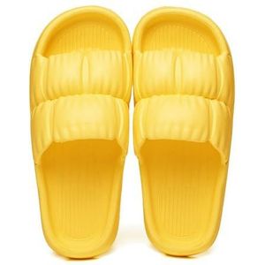 BDWMZKX Slippers Shit-stepping Slippers For Men's Summer Home Bathroom Bath Non-slip Couple's Home Slippers-yellow-shoes Code 38-39 Suggestion 37-38 Pin