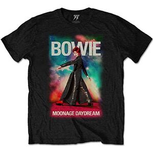 David Bowie T Shirt Moonage Daydream Fade nieuw Officieel Unisex Zwart M
