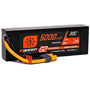 7.4V 5000mAh 2S 30C Smart LiPo G2 Hard Case: IC3