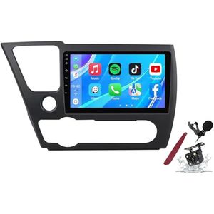 Android 14 Autoradio Sat Navi voor H-onda Civic (2013-2016) 9 Inch Touchscreen Multimedia Speler met Draadloze Carplay GPS Navigatie FM RDS Bluetooth 5G-WiFi SWC DSP,M120s
