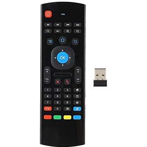 Afstandsbediening, Dubbele Kanten 3D Air Mouse Motion Sensing Afstandsbediening met Hoge Resolutie 2.4G Draadloze Toetsenbordmuis voor Computer(Zwart)