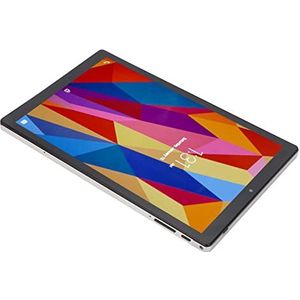 Zilver Tablet, 10.1 Inch Tablet 1960x1200 6GB RAM 128GB ROM 2.4 5G WiFi voor Thuis (EU-stekker)