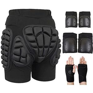 Beschermende Gevoerde Shorts 3D-bescherming Hip Butt Eva Gewatteerde Korte Broek Impactbroek Heupbescherming For Heren Dames Beschermende Unisex Protector Pad (Color : A2, Size : M)