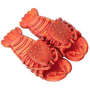 GUIYUN Uniseks pantoffels - zomer cool zwembad dier strand casual antislip slippers voor vrouwen en mannen - indoor outdoor, donkerrood, 42/43 EU