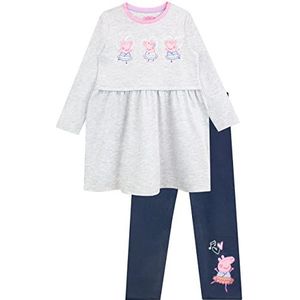 Peppa Pig Meisjes Jurk en Broek Set Grijs 116