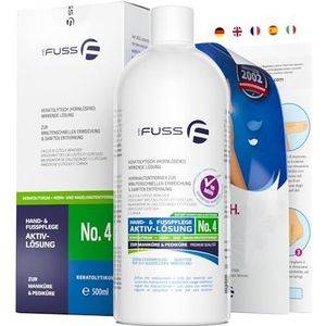 Mr. Fuss Callus Remover oplossing nr. 4 500 ml voor voeten - vloeibare eelt en nagelriemverwijderaar met onmiddellijke werking voor zachte voet- en handverzorging