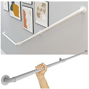 Leuning voor trappen binnenshuis buiten trappen leuning badkamer lofts trappen banidaat leuning niet-slip smeedijzeren trap reling 1/2/3/4/5/6m (maat: 200 cm)