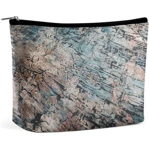 LYHVSFZQ Make-uptas Opvouwbare cosmetische tas grijs en zwart patroon bedrukte make-up organizer reismake-up tas voor reizen en dagelijks leven, stijl, één maat, make-uptas, Stijl, Eén maat, Make-up