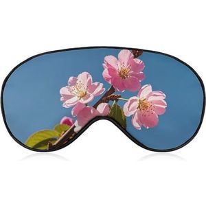 Slaapmasker, roze bloemen, slaapmasker met verstelbare riem, blinddoek, reizen, oogschaduw, oogmasker, oogbescherming, zachte oogbedekking voor slapen, yoga