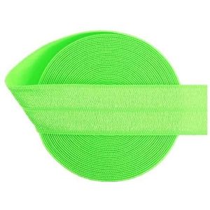 Glanzende opvouwbare elastische FOE 3/4"" 20mm effen spandex satijnen sjerp lint hoofdband lingerie jurk naaien trim 2 5 10 yard-neon groen-20mm-5 yards