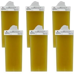 DERMAWAX 6X 100 ML ROLL-ON WAXPATRONEN MET KLEINE ROL VOOR HET VERWIJDEREN VAN HAAR OP WENKBRAUWEN, BOVENLIP, GEZICHT, OKSELS EN BIKINILIJN