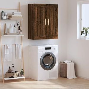 DIGBYS Wandkast Bruin Eiken 69,5x34x90 cm Engineered Wood