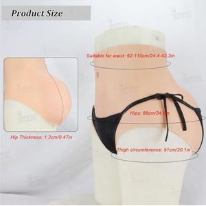 FSYH Siliconen nep vaginabroekjes, kontverhoger shaper, heupversterker, driehoekige shorts voor crossdressers, dragqueens en transgender,Cream,Basic