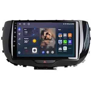 Android 12 Auto Stereo MP5 Player 9'' Screen Autoradio Voor Kia Soul SK3 2019 2020 Car-play Android Auto GPS-navigatie Bluetooth RDS FM AM DAB+ Radio Stuurbediening Voice Control(8 Core 8G+128G)