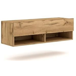 Deconation TV-kast van Derby hout met 1 deur + 2 nissen - beige - L 100 cm