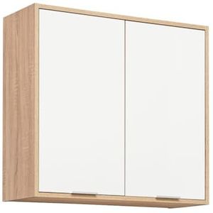 Keukenkast ""vanessa"" - beige/wit - L 80 x H 72 x D 30 cm