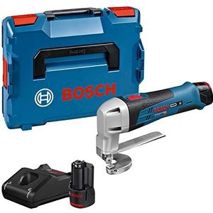 Bosch Professional 12V System accuplaatschaar GSC 12V-13 (incl. 2x 2,0 Ah accu, snellader GAL 12V-40, binnenzeskantsleutel, L-BOXX 102)