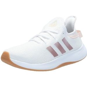 adidas Women's Cloudfoam Pure Sneaker, White/Sandy Pink Met./Wonder Quartz, 8