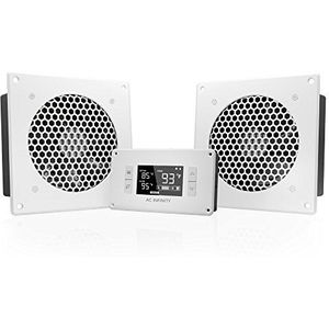 AC Infinity AIRPLATE T8 Wit, Stille Koeling Dual-Fan Systeem 6"" met Thermostaat Controle, voor Home Theater AV Kabinetten