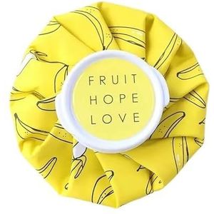 Warmwaterkruik cartoon koude en warme kompreszak voor herhaald gebruik in huishoudelijke water gevulde koelijs packs warmwaterzak (lichtgeel)