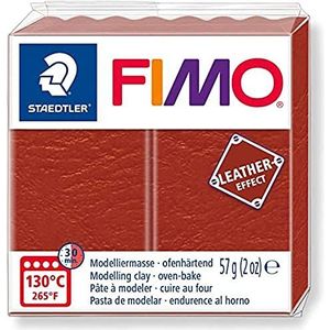 Staedtler 8010-749 Fimo leder-effect, ovenhardende boetseerklei (voor creatieve objecten in lederlook, lederachtige look en feel), kleur roest