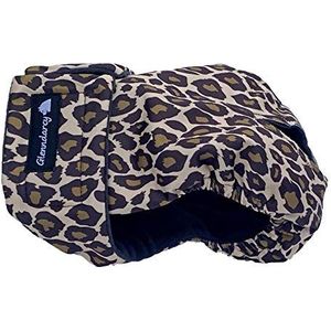 Glenndarcy Vrouwelijke hondenluier - Waterdichte Stof - (Size Small Pants & 2 Washable Pads, Leopard)